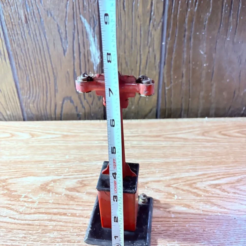 Rare Vintage Electric Red Metal Train Light Pole For Parts or Repair